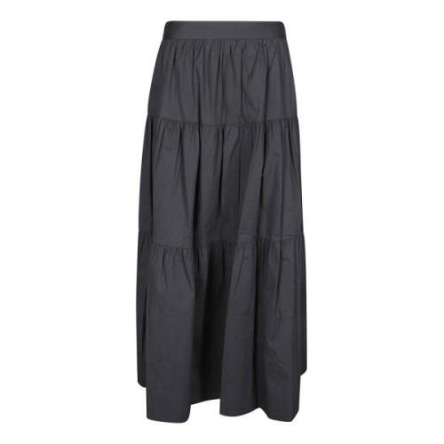 Staud Midi Skirts Black, Dam