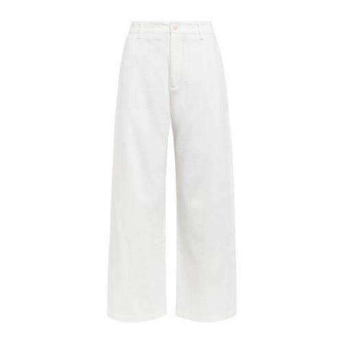 Maliparmi Straight Trousers White, Dam