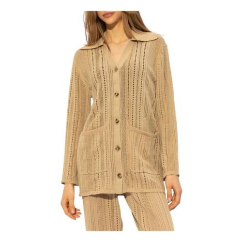 By Malene Birger Samina öppenstickad kofta Beige, Dam