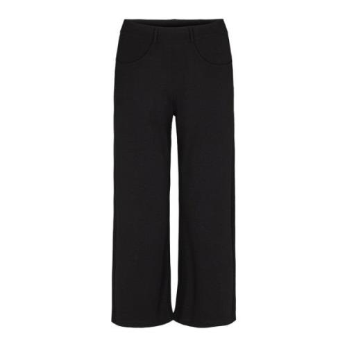 LauRie Cropped Trousers Black, Dam