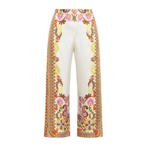 Maliparmi Wide Trousers White, Dam