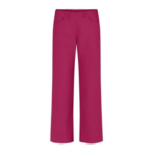 LauRie Wide Trousers Purple, Dam