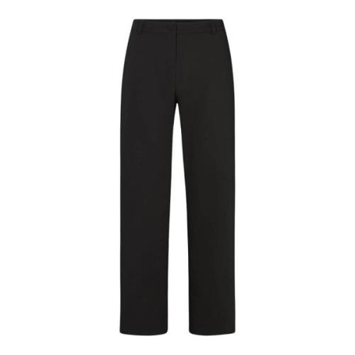 LauRie Wide Trousers Black, Dam