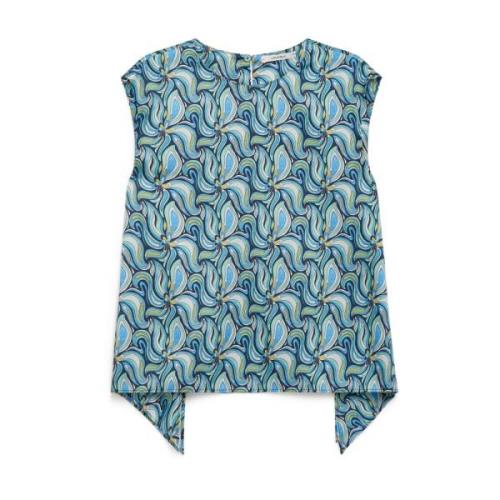 Maliparmi Sleeveless Tops Blue, Dam