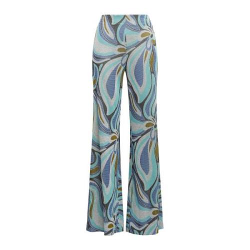 Maliparmi Wide Trousers Blue, Dam