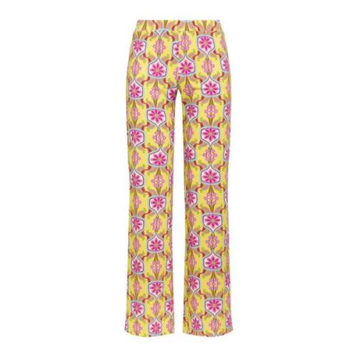 Maliparmi Straight Trousers Yellow, Dam