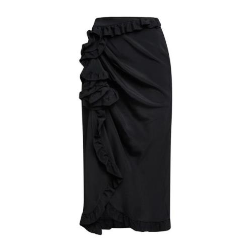 Maliparmi Midi Skirts Black, Dam