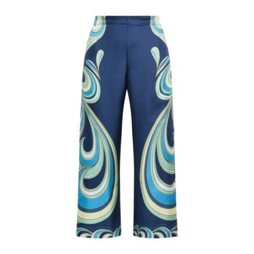 Maliparmi Wide Trousers Blue, Dam