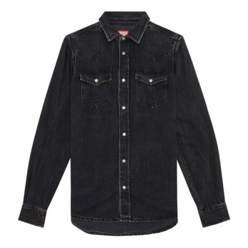 Diesel Svart Skjortkollektion Black, Herr