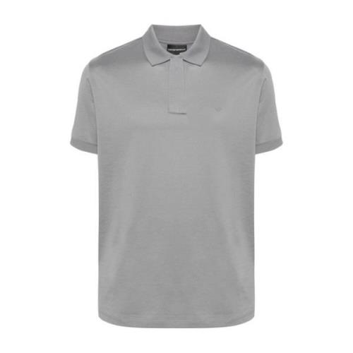 Emporio Armani Polo Shirts Gray, Herr