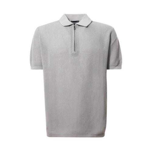 Emporio Armani Polo Shirts Gray, Herr