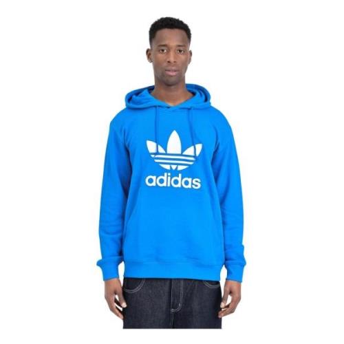 Adidas Originals Blå Logo Print Hoody Vårsamling Blue, Herr