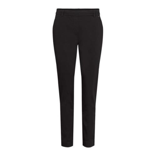 LauRie Slim-fit Trousers Black, Dam