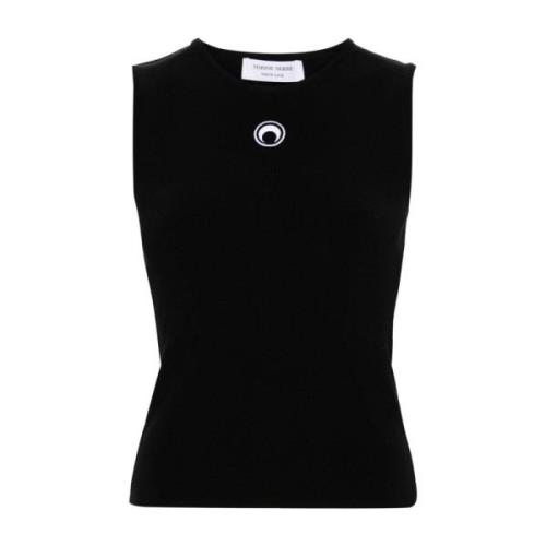 Marine Serre Sleeveless Tops Black, Dam