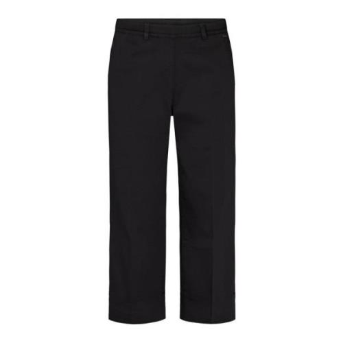 LauRie Wide Trousers Black, Dam