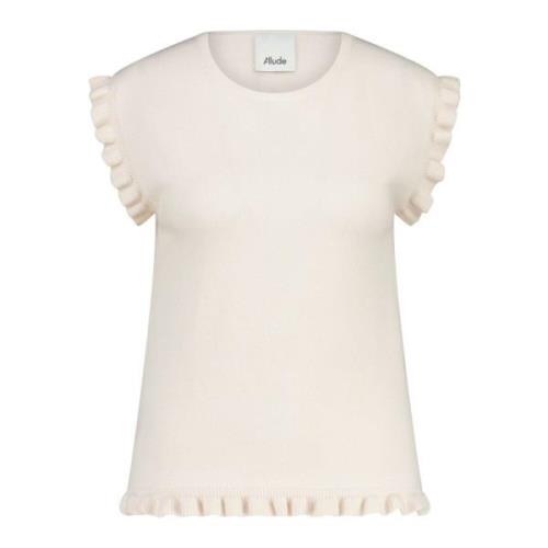 Allude Sleeveless Tops Beige, Dam