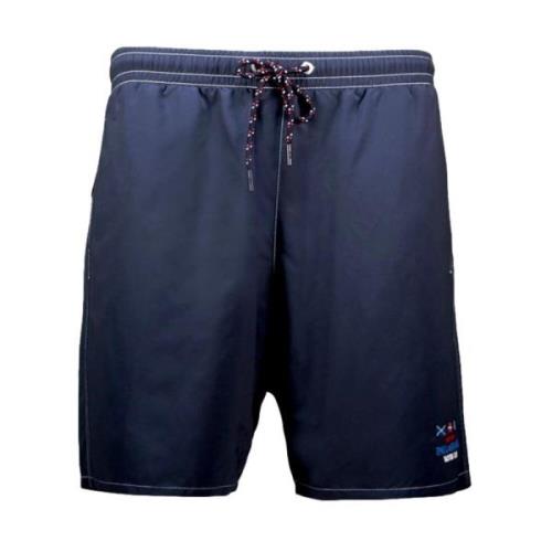 Paul & Shark Blå Polyester Badshorts Blue, Herr