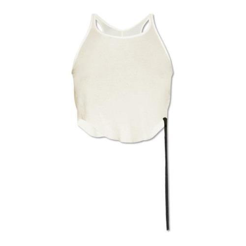 Rick Owens Basic Tank Cropped top White, Dam