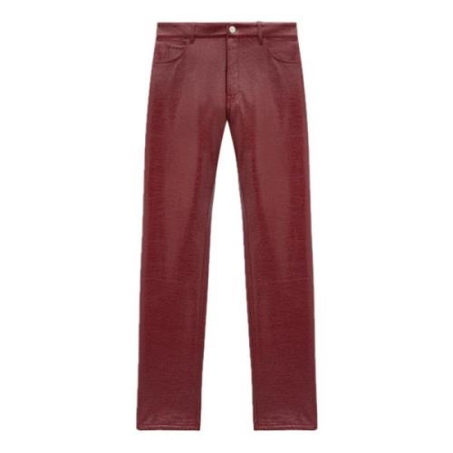 Courrèges Straight Trousers Red, Dam