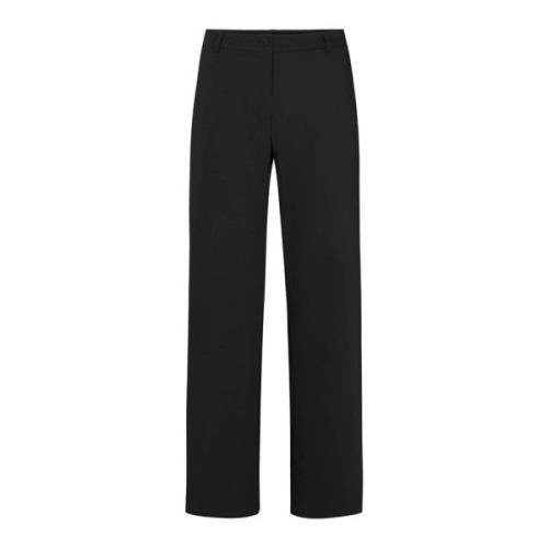 LauRie Wide Trousers Black, Dam