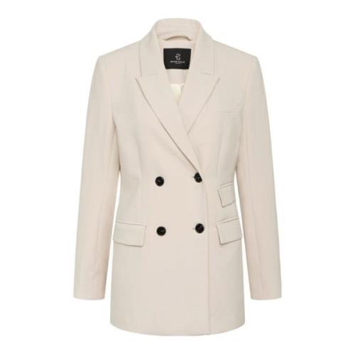 Bruuns Bazaar Feminin Blazer Silver Cloud Beige, Dam