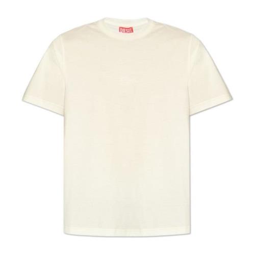 Diesel T-Must-Slits-N2 T-shirt med logotyp White, Herr