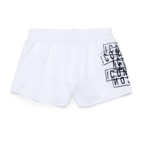 Dsquared2 Vita Logo Print Sea Shorts White, Herr