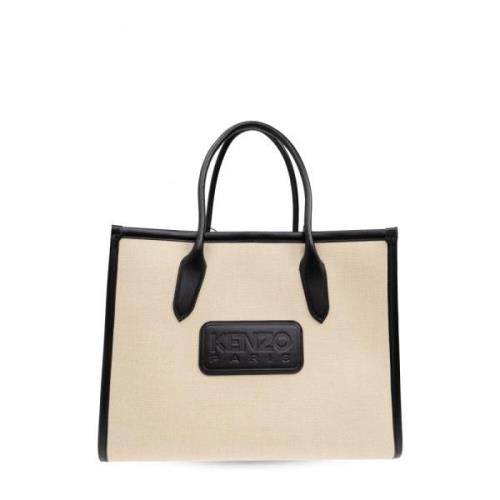 Kenzo 18 shopper väska Beige, Dam