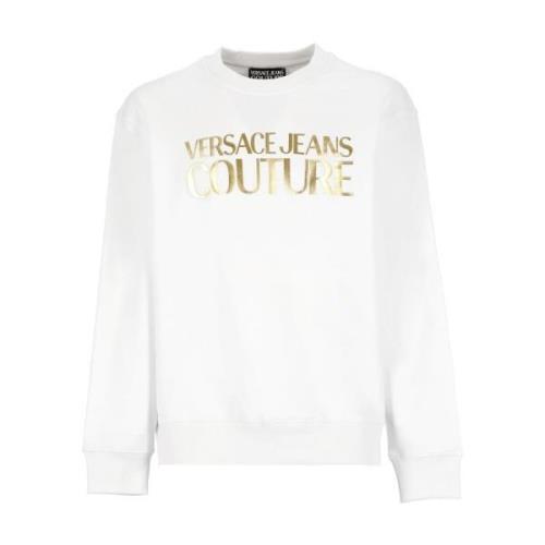 Versace Jeans Couture Vit Bomull Crewneck Sweatshirt White, Herr