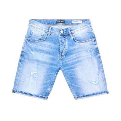 Antony Morato Ljusblå Denim Bermuda Shorts Blue, Herr