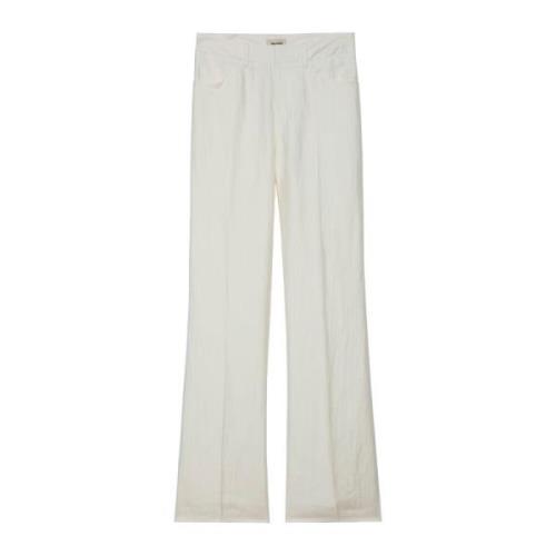 Zadig & Voltaire Wide Trousers White, Dam