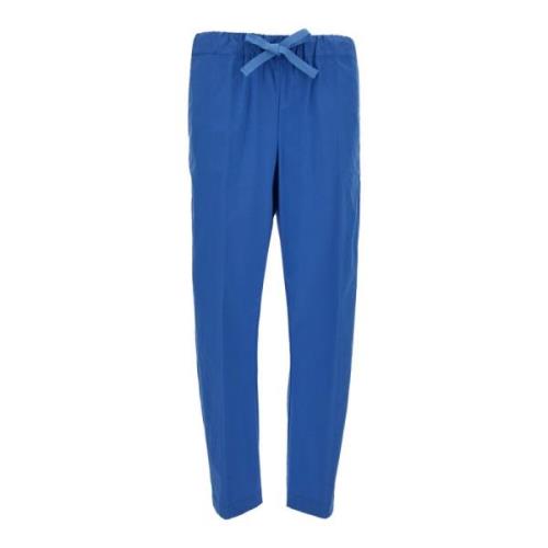 Semicouture Slim-fit Trousers Blue, Dam