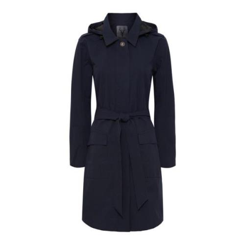 Notyz Vår Funktion Trenchcoat Jacka Navy Black, Dam