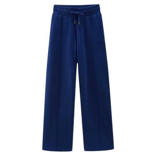 Woolrich Straight Trousers Blue, Dam