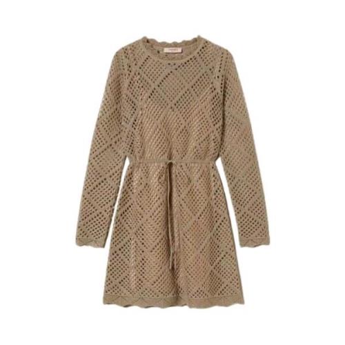 Twinset Kort Klänning Beige, Dam