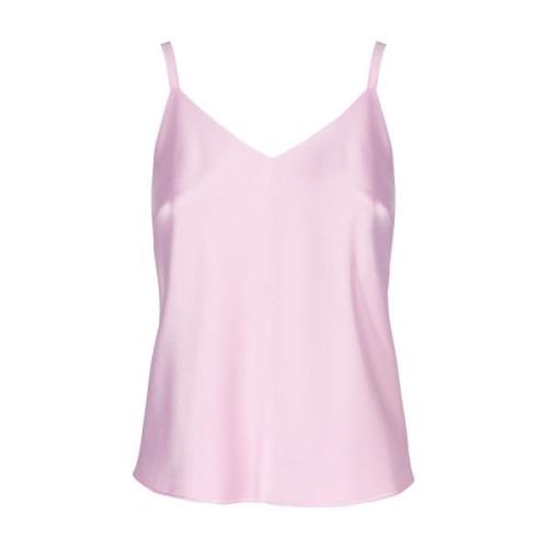 Doris S Sleeveless Tops Pink, Dam