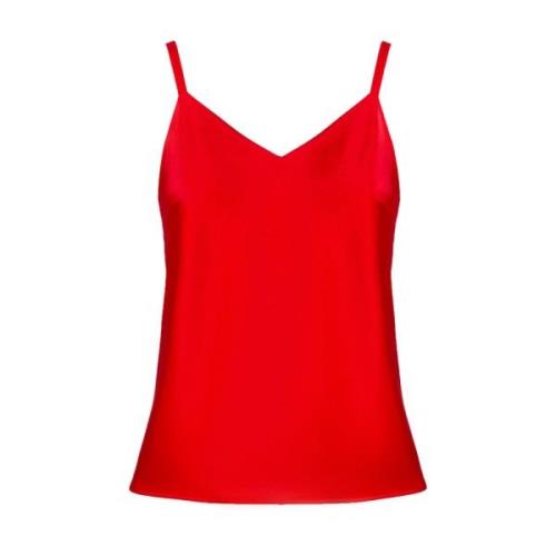 Doris S Sleeveless Tops Red, Dam