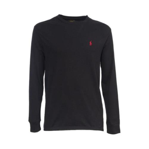 Polo Ralph Lauren Långärmad Pony Logo Bomull Tee Black, Herr