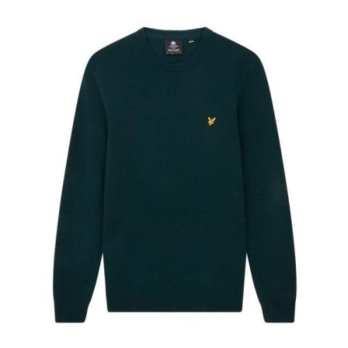 Lyle & Scott Bomull Merino Crew Neck Jumper Green, Herr