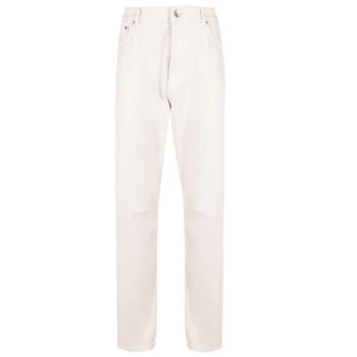 Brunello Cucinelli Straight Trousers Beige, Herr