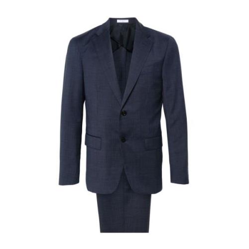 Boglioli Single Breasted Suits Blue, Herr