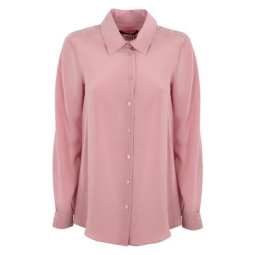 Max Mara Weekend Silke Rosa Skjorta Crepe de Chine Pink, Dam