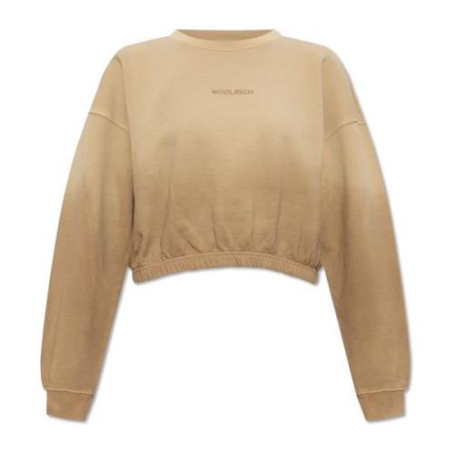 Woolrich Beskuren oversized sweatshirt Beige, Dam