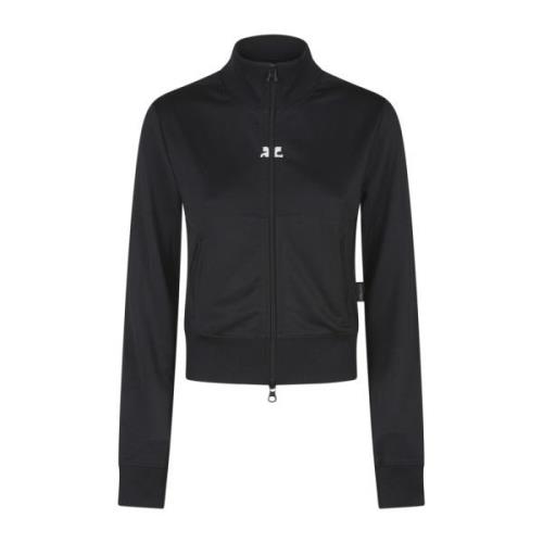 Courrèges Svart Interlock Tracksuit Jacka Black, Dam