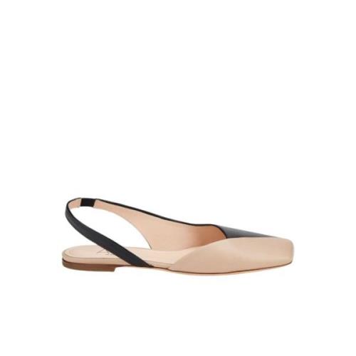 AGL Ballerina Flats med urtag Beige, Dam