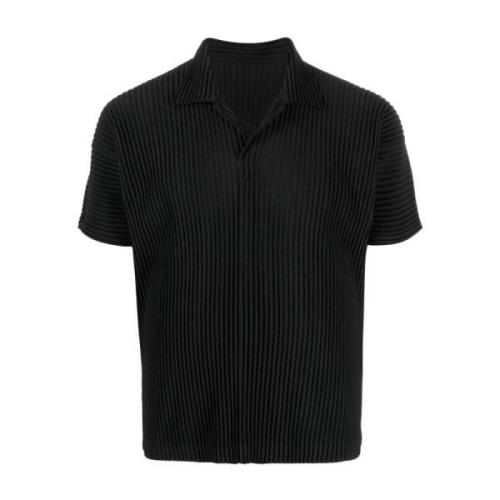 Issey Miyake Polo Shirts Black, Herr