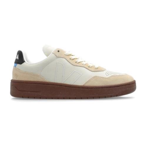 Veja V-90 ZZ O.t. Läder sneakers Beige, Dam