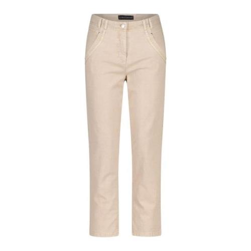 Luisa Cerano Cropped Trousers Beige, Dam