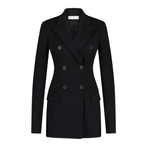 Sportmax Double-Breasted Coats Black, Dam