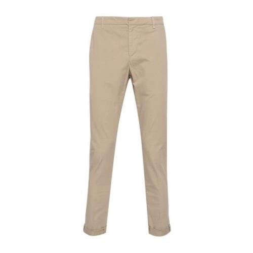 Dondup Slim Fit Beige Byxor Beige, Herr